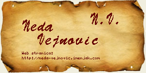 Neda Vejnović vizit kartica